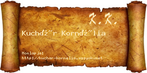 Kuchár Kornélia névjegykártya